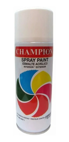 Pintura En Spray Champion Blanco Negro Mate Plateado Tienda