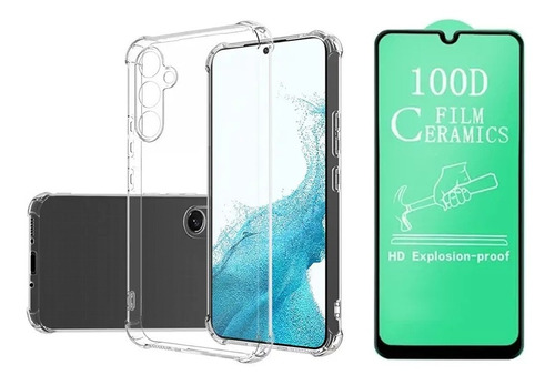 Funda Para Samsung A54 Clear Carcasa+2 Micas De Cerámica