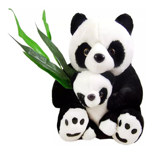 Hermoso Juguete Peluche Oso Panda Para Niños Niñas 34 Cm