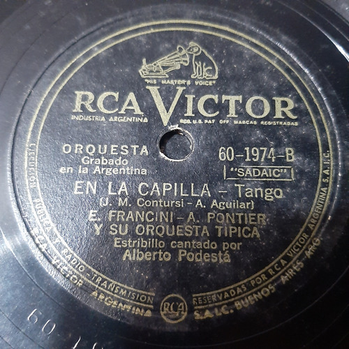 Pasta E Francini A Pontier J Sosa A Podesta Rca Victor C488