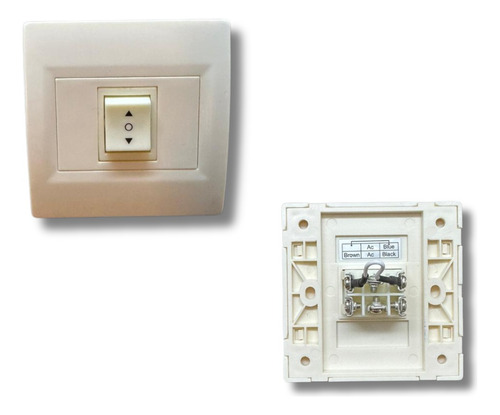 Tecla De Pared Y Caja Para Motores Tubulares Motic - Botonera 3 Funciones Subir/parar/bajar, Compatible Con Cortinas Y Toldos