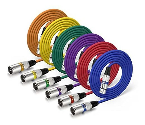 Cable Micrófono Xlr 6ft 6 Colores