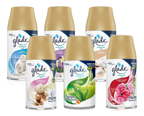 Glade Automatic Fragrâncias Diversas - 6 Unidades