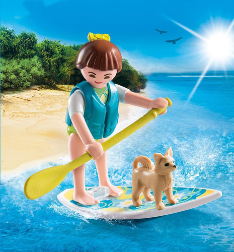Playmobil 9354 Special Plus Stand Up Paddle Com Doguinho