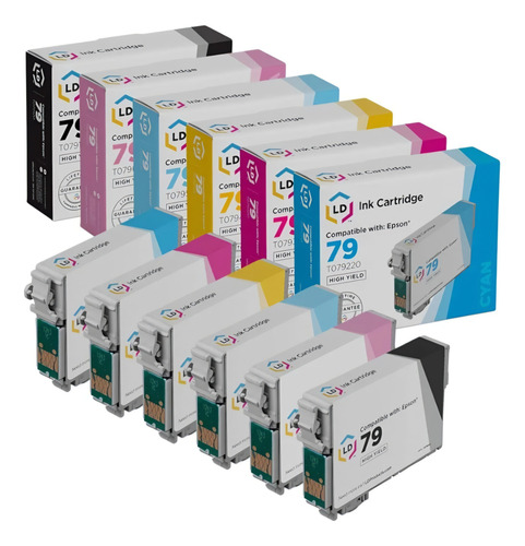 Kit 6 Cartuchos Generic Epson 79 Ld Artisan 1430 Stylus 1400 (Reacondicionado)