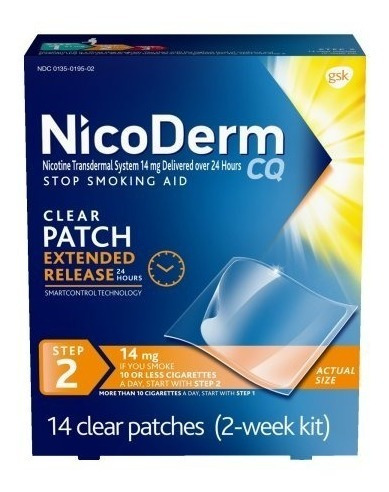 Parches Nicoderm Paso 2 14 Parches Etapa 2 14mg.