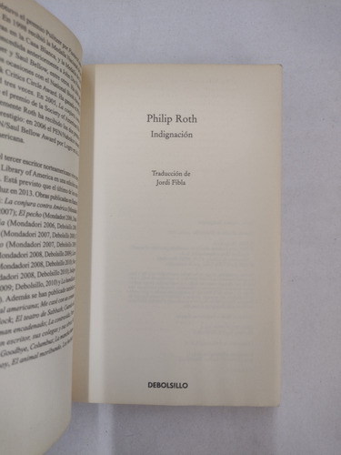 Indignación Philip Roth (Usado)