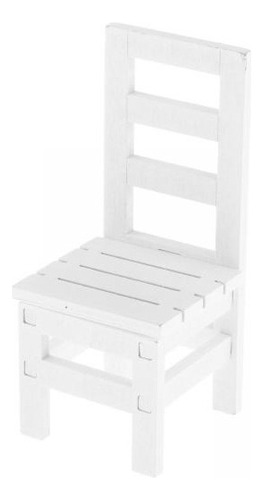 2 X 1/6 Muebles A Escala Para 12  Muñecos De Silla Blanca