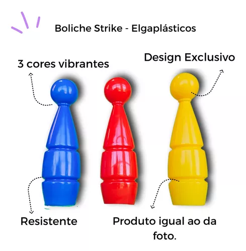 Jogo Boliche Infantil Colorido Com 8 Peças Grandes Coloridas