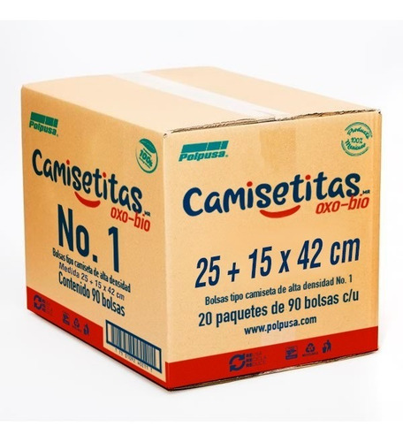Polpusa Bolsa Tipo Camiseta Oxobiodegradable #1