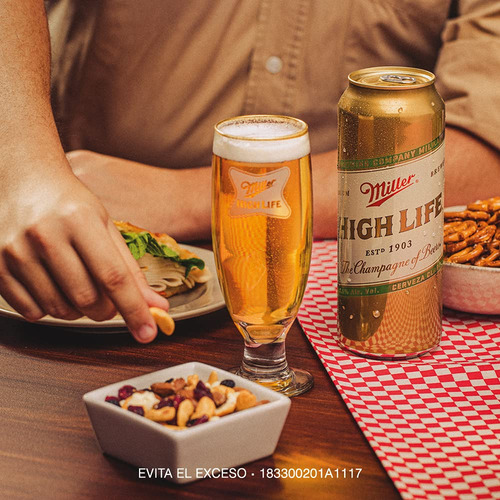 Cerveza Miller High Life 12 Latas De 710ml