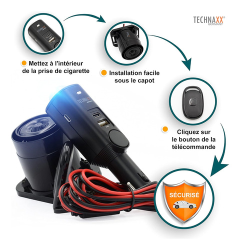Sistema De Alarma Technaxx Para Coches, Furgonetas, Vehículo