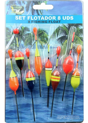 Flotador Pesca Boya Especies Pequeñas Kit X 8 Unidades