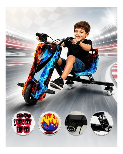 Mini Triciclo Eletrico Infantil Drift 350w Luzes Rgb +brinde