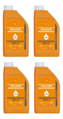 Refrigerante Shellzone Multivehiculo Concent Tipo A X4un