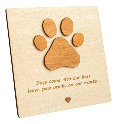 Tarjetas De Condolencias Para Mascotas De Madera Para Perro,