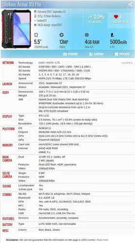 Ulefone Armor X9 Pro 4gb 64gb Dual Sim Duos