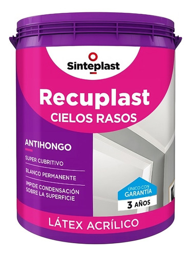 Recuplast Latex Cielorrasos 20 Lts  Antihongos