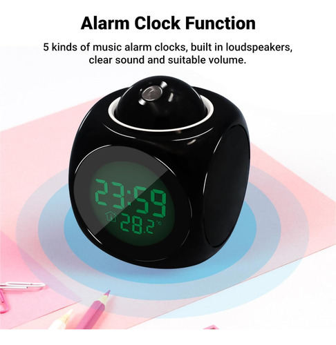 Reloj Digital Multifuncional Para Pantalla De Proyección