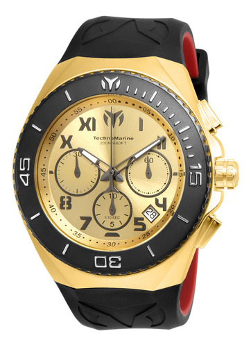 Reloj Para Hombre Technomarine Manta Tm-215067 Negro Rojo