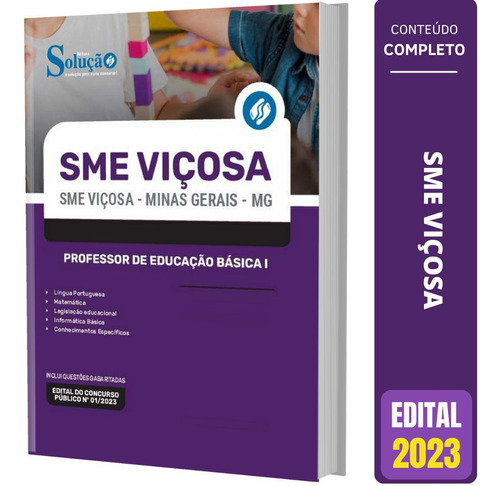 Apostila Sme Viçosa Mg 2023 - Professor De Educação Básica I