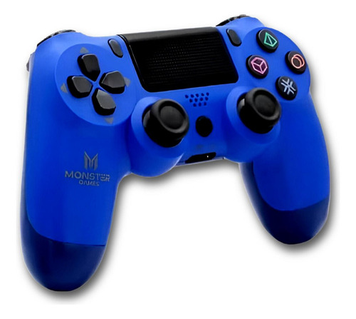 Control Inalambrico Ps4 Monster Games Double Shock Revogames Color Azul