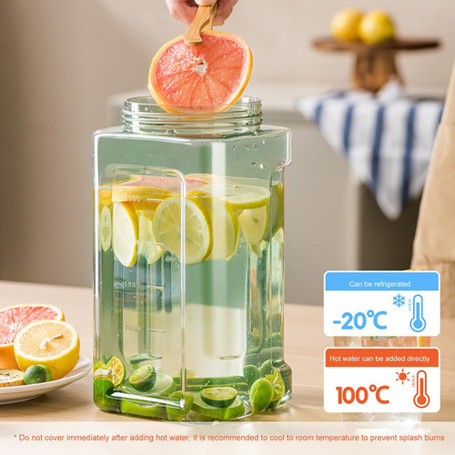 Jarra De Agua Con Grifo Recipiente Hervidor Transparente De