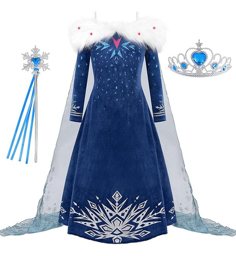 Disfraz Elsa Para Niña Vestido Elsa Disfraz Cosplay Frozen D