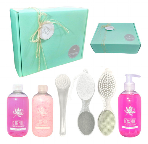 Kit Espuma Y Sales De Baño, Jabón Spa Caja Regalo Mujer N39b Rosas