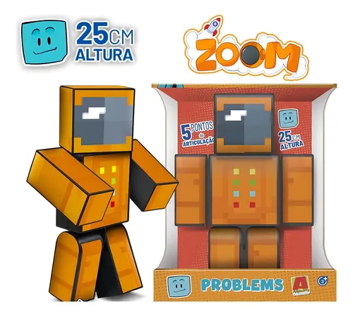 Boneco Articulado Zoom Turma do Problems Minecraft 25cm Algazarra