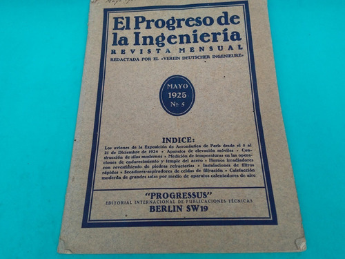 Mercurio Peruano: Revista Progreso Ingenieria 1925 L18 Ig8rn