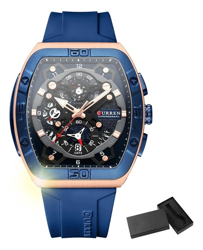 Reloj Luminoso De Cuarzo De Silicona Informal Para Hombre