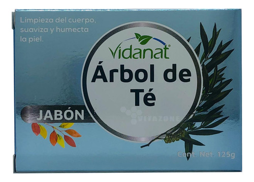 Jabón Árbol De Té Barra 125 Grs Vidanat