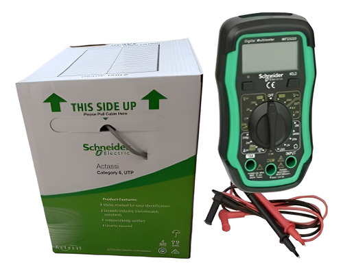 Combo Cable Utp Cat6 + Multimetro Digital Actassi