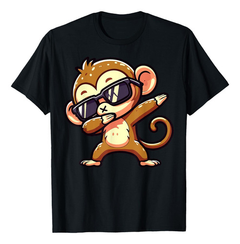 Remera Dabbing Monkey Gafas De Sol Animal Dab Dance Camiseta