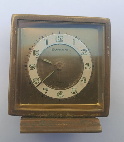 Antiguo Reloj Despertador Europa 2 Jewels Miniatura No Anda