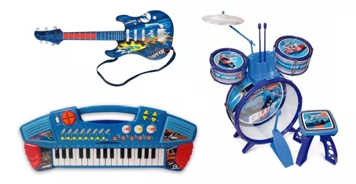 Brinquedo Musical Teclado Infantil Hot Wheels Radical Fun