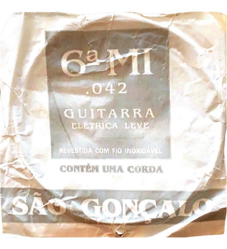 Corda Avulsa E Mi (6ª) Para Guitarra Leve .042 São Gonçalo