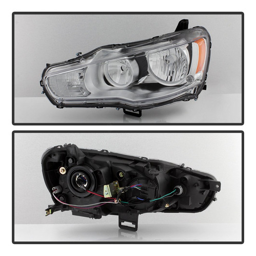 Faros Delanteros Mitsubishi Lancer Evo X 2008-2017 Con Bisel