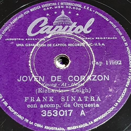 Pasta Frank Sinatra Con Acomp Orquesta Capitol C218