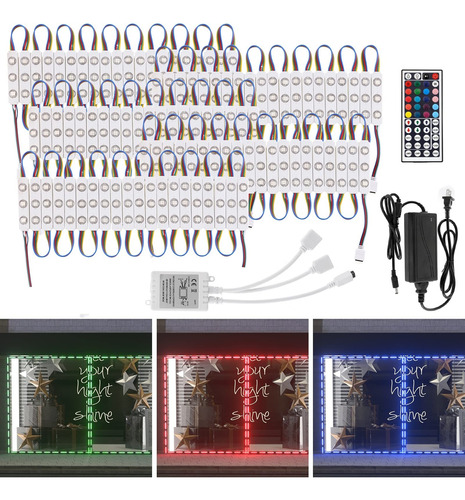 Wichemi Modulos De Luz Led De 50 Pies Para Ventana De Negoci