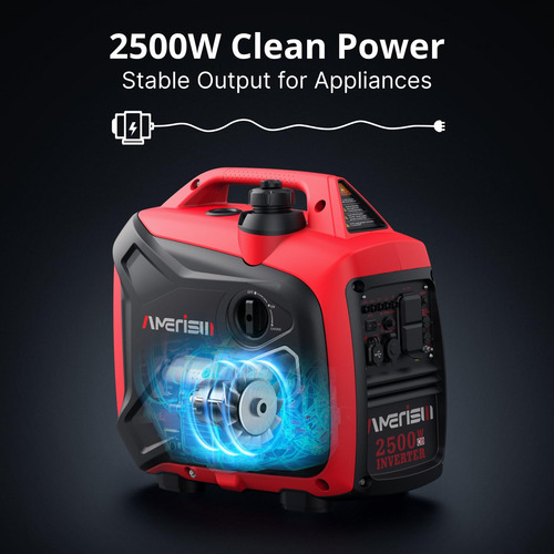 Generador Inversor Portátil De Gas 2500 W Con Sensor De Co