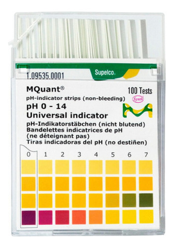 Indicadores En Tiras Ph 0-14 Caja X 100 Merck