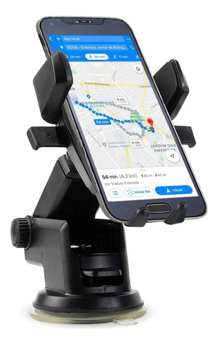 Suporte Para Celular Gps Com Trava Automática + Brinde