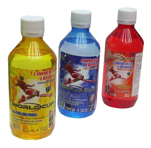 Linimento Liquido Deportivo Calentar Alivia 250ml World Cup 