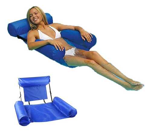 Tumbona Inflable Plegable Para El Agua Cama Silla Flotad [u]