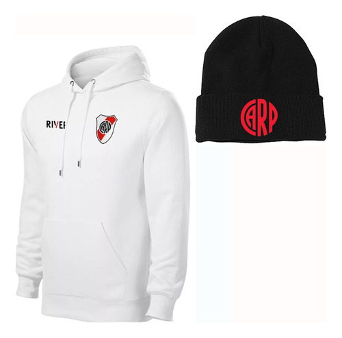 Buzo De River Plate Futbol Carp + Gorra Lana