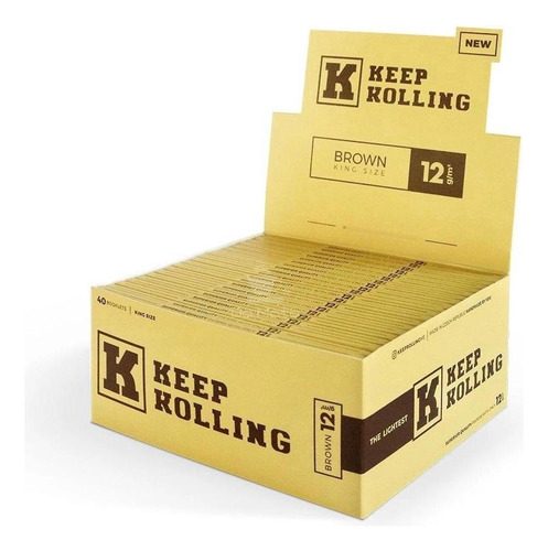 Caixa De Seda Para Smoking Keep Rolling Brown