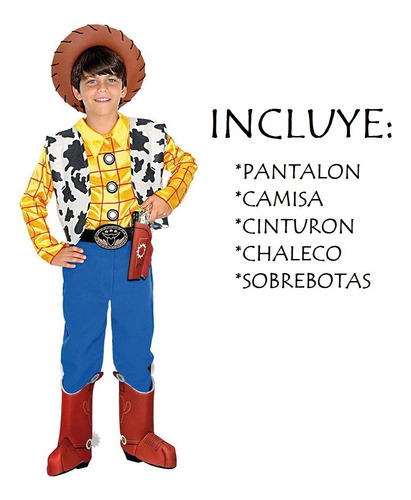 Disfraz De Vaquero Woddy Para Niño Talla: 6     