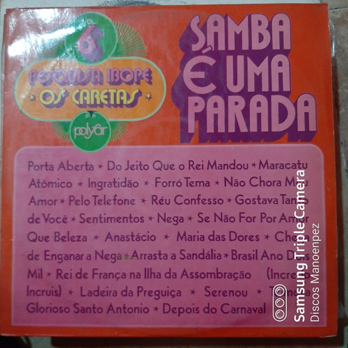 Vinilo Pesquisa Ibope Os Caretas Samba Uma Parada Vol 6  Br1